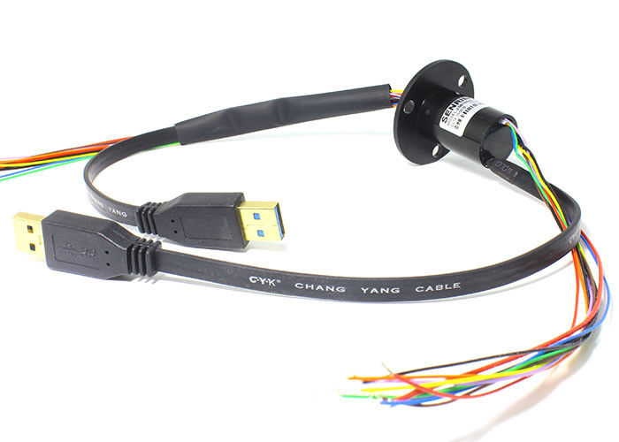 150RPM через вращающееся контактное устройство кольца выскальзывания USB скважины электрическое для связи локальных сетей