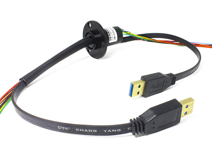 150RPM через вращающееся контактное устройство кольца выскальзывания USB скважины электрическое для связи локальных сетей