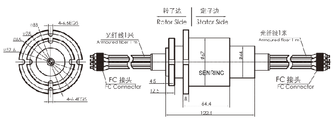 fo800 чертеж кольца выскальзывания кольца выскальзывания оптического волокна каналов серии 8 серии FO800